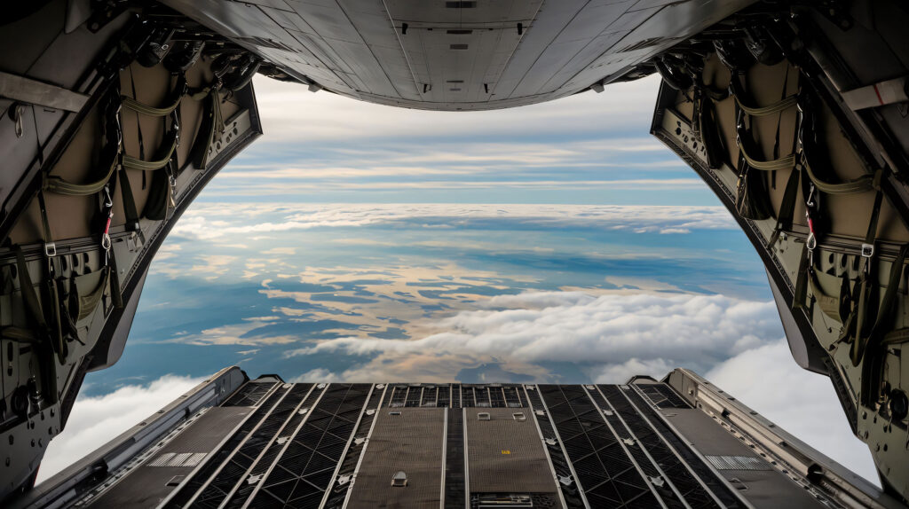 Open cargo door